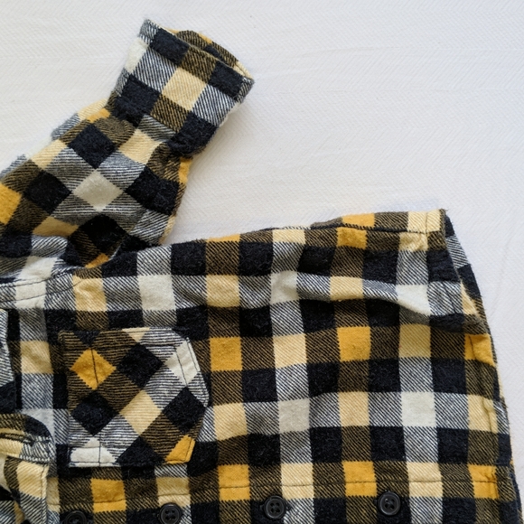 anko plaid flannel collared button down shirt 0-3 months baby boy - Picture 2 of 6